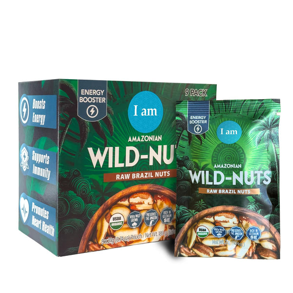 100% Wild-Grown Organic Brazil Nuts with High Selenium Content 7oz Pouch Non-GMO Snack