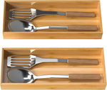 Bamboo drawer organizer for kitchen storage and organization