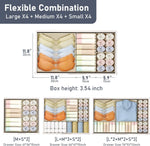 Beige Non-Woven Fabric Drawer Organizer Set of 12