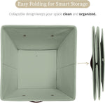 DECOMOMO Storage Bins, Sage Green, 6-Piece Set, 10.5" x 11"
