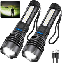 Rechargeable Flashlights High Lumens, 7Mode Super Bright Flashlight Camping, Adjustable Tactical Flash Light High Powered, LED Flashlights for Home Emergency, Christmas Gifts Stocking Stuffers for Men