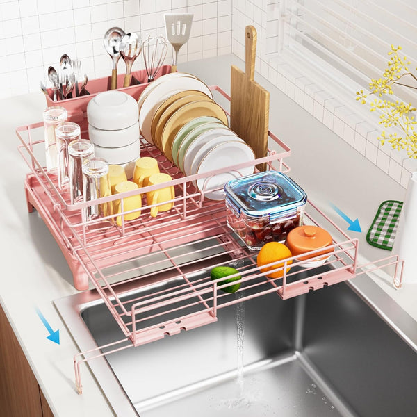 Expandable Dish Drying Rack for Kitchen Counter