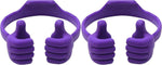HONSKY Thumbs-Up Phone Stand for Tablets, E-Readers and Smart Phones – Green/Purple – 2 Count