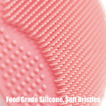 Silicone facial cleansing brush, 4 pack soft brush for deep cleaning, blackhead & acne pore care, gentle face exfoliator