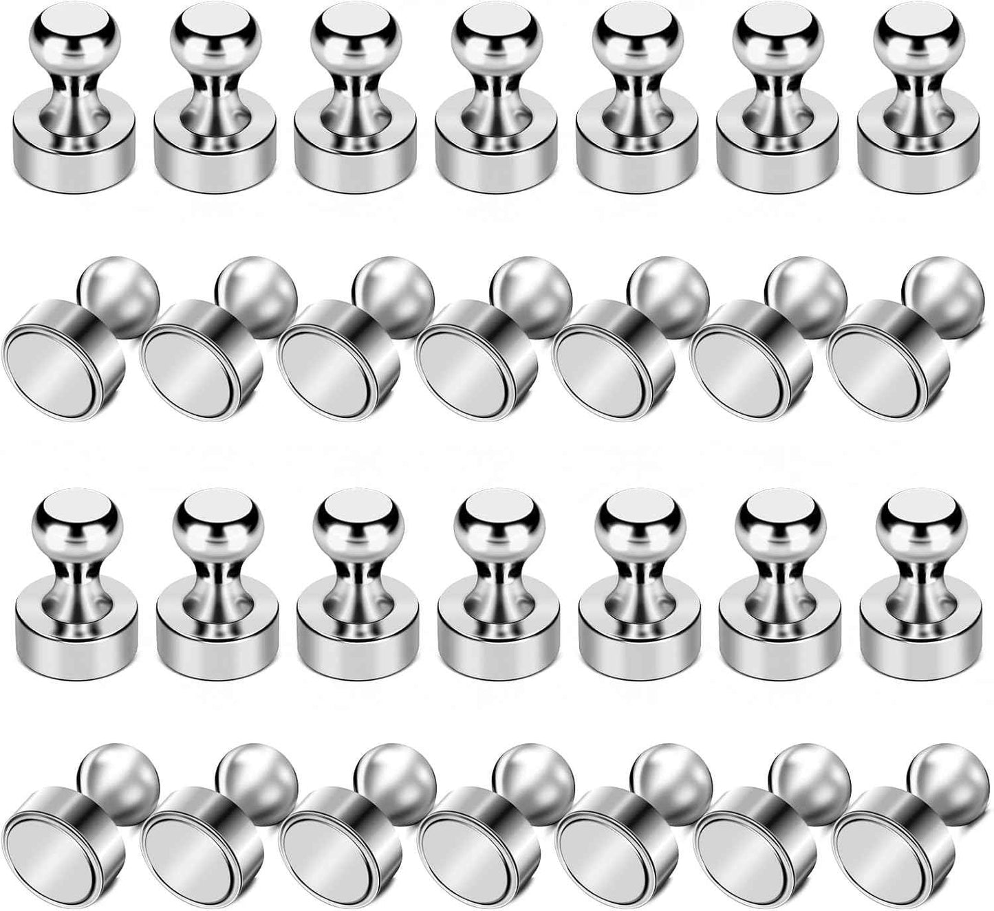 LOVIMAG 12Pcs Black Fridge Magnets, Small and Strong Magnets for Whiteboard, Office, Classroom, Map, Kitchen