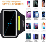 Running Armband for iPhone and Galaxy Phones with Earphone Bag and Zipper Slot