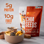 BetterBody Foods Chia Seeds 3 lbs, 48 Oz, with Omega-3, Non-GMO, Gluten Free, Keto Diet Friendly, Vegan, Good Source of Fiber, Add to Smoothies
