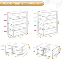 Clear Acrylic Desk Organizer with 16 Drawers for Makeup, Jewelry, and Office Supplies