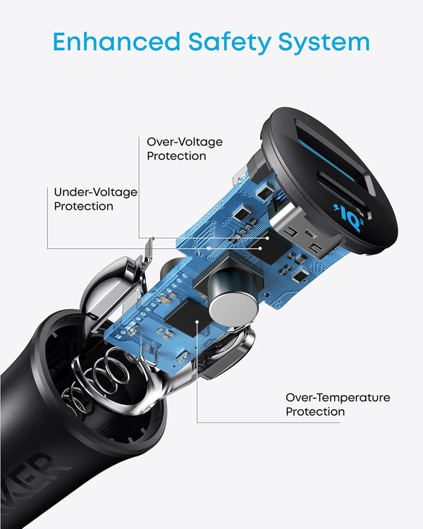Anker 30W 2-Port USB-C Car Charger for iPhone and Samsung