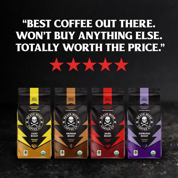 Death Wish Coffee Medium Roast Single Serve Pods 50 Count