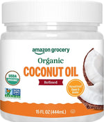 Amazon Grocery, Organic Refined Coconut Oil, 15 Fl Oz