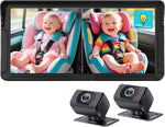 Rohent HD 1080P rear-facing baby car camera with 150° wide-angle lens, night vision, and adjustable display