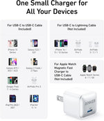 Anker USB C Charger Block, 20W PIQ 3.0 Compact Fast Charging for iPhone 17/16/15 and More Series, Galaxy, Pixel 4/3, iPad (2 Pack & 2 Cable)