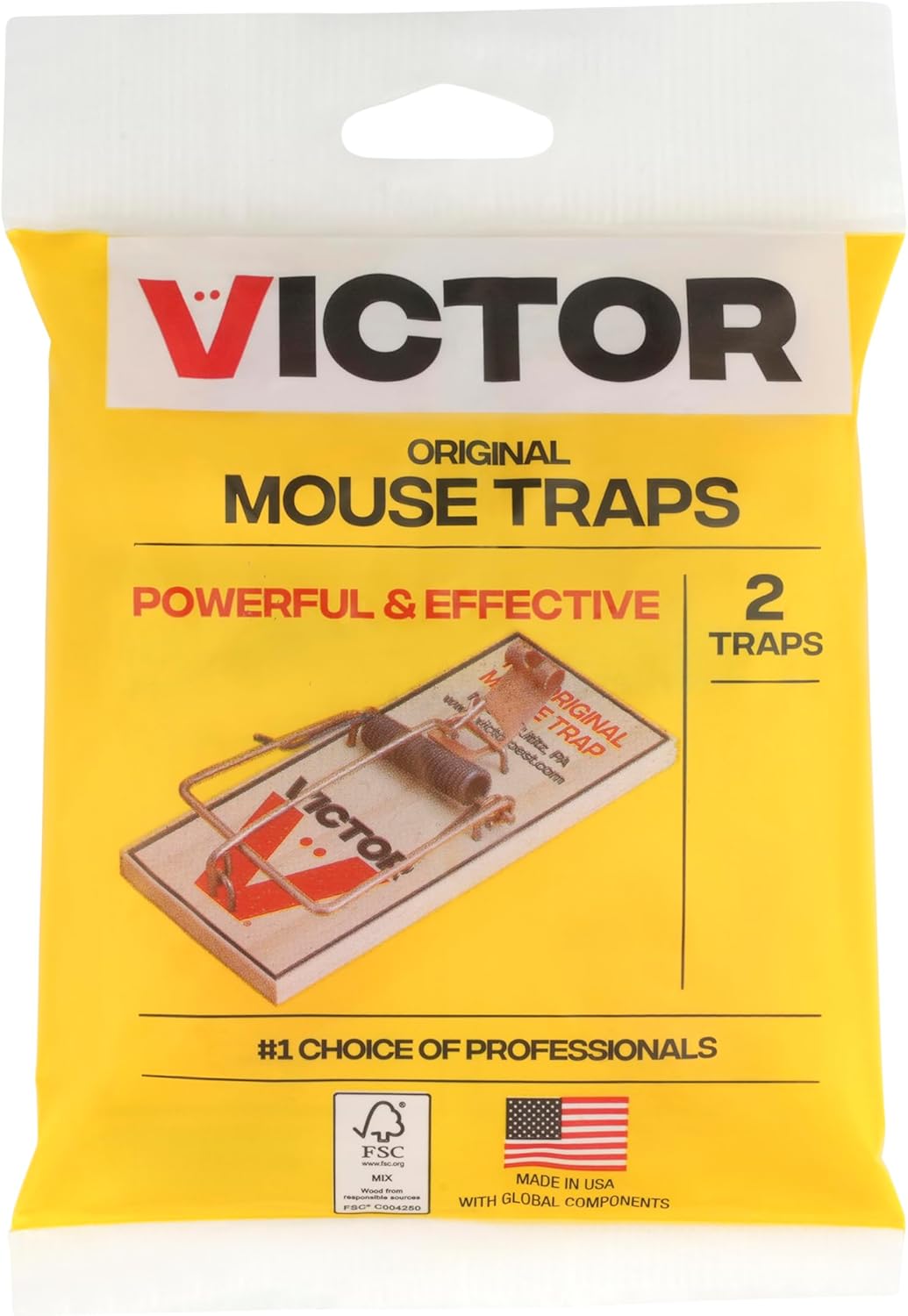 Victor Mouse Traps M150-12, Metal Pedal, Sustainably Sourced FSC Wood, Wooden Mouse Traps, 12 Metal Pedal Traps