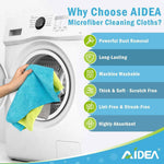50-Piece AIDEA Microfiber Cleaning Cloths for Cars, Kitchen, Windows, and More