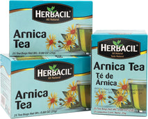 Herbacil Arnica Herbal Tea - Caffeine-Free, Natural Remedy, 25 Tea Bags per Box, 3-Pack (75 Total)