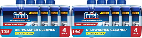 Finish Dishwasher Cleaner Liquid, Deep Cleans Hidden Grease & Limescale, Fights Odors & Maintains Performance, 3 Month Supply, 8.45oz, 1 Bottle