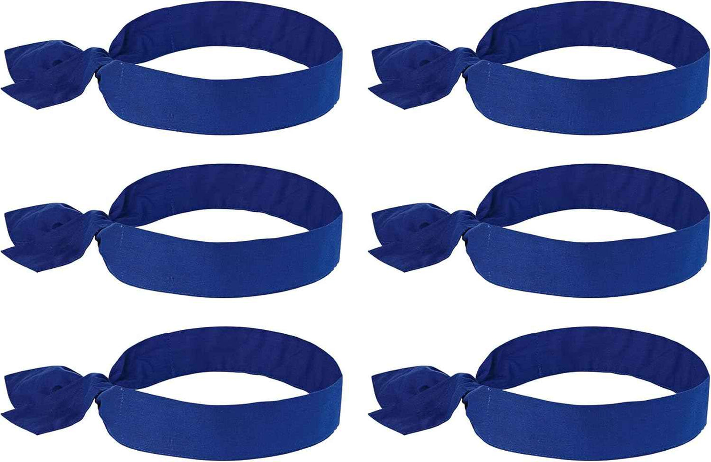 Ergodyne Chill Its 6700 Cooling Bandana, Evaporative Polymer Crystals for Cooling Relief, Tie for Adjustable Fit, Blue