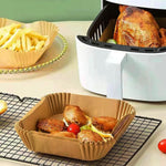 Air Fryer Liners Disposable, LYHOLKEER 200PCS 8" Square Parchment Paper, Non-Stick & Oil-Proof, Unbleached, Fits Ninja AF141 5 QT AF181 6.5QT, Cosori, Chefman, Instant Pot 6 QT, Other 5-8QT Air Fryers