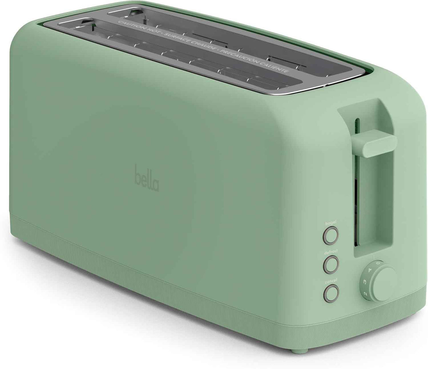 bella 2 Slice Slim Toaster, Fits-anywhere™ Kitchenware, 6 Setting Shade Control with Reheat & Cancel Buttons, Fits sourdough, 10” Long Slot, Anti Jam & Auto Shutoff, 900 Watt, Oatmilk
