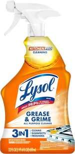 Lysol Pro 22oz Citrus Scent Kitchen Spray Cleaner and Degreaser Antibacterial All Purpose Cleaning Spray for Countertops, Ovens, and Appliances