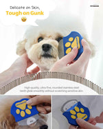 Pethroom professional eye comb for pets in stainless steel, gentle round-head grooming tool for cats and dogs eye gunk removal