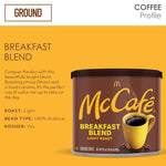 McCafe Breakfast Blend Light Roast Ground Coffee, 30 oz Canister