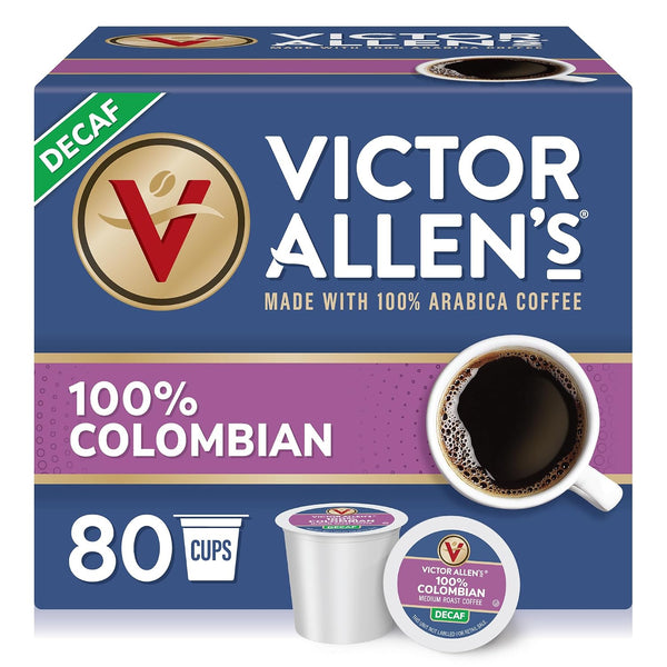 Victor Allen's Decaf Donut Shop Blend, 80 Count, Single Serve Coffee Pods for Keurig K-Cup Brewers
