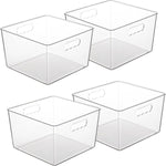 Extra Large Clear Plastic Storage Bins for Pantry Closet Laundry Room Organization