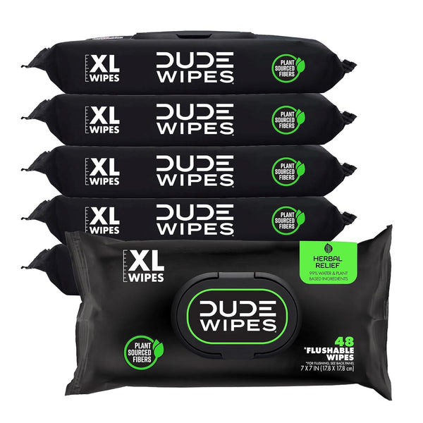 duke unscented extra-large adult wet wipes - 3 pack, 144 flushable wipes, septic and sewer safe