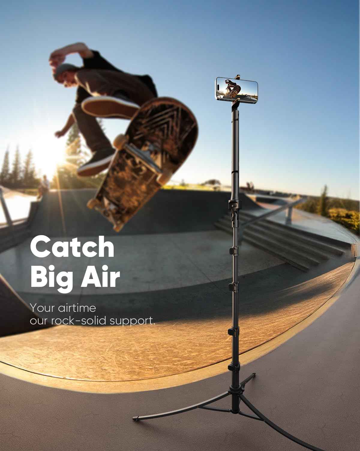 TODI 86" Tripod for iPhone, Phone Tripod Stand with Flexible Arm & Selfie Stick Remote, Extra-Length Legs Cell Phone Stand for Video Recroding, Compatible with iPhone Android, Camera