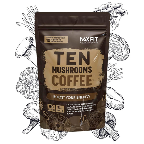lion's mane gourmet arabica 10 mushroom coffee 60 servings