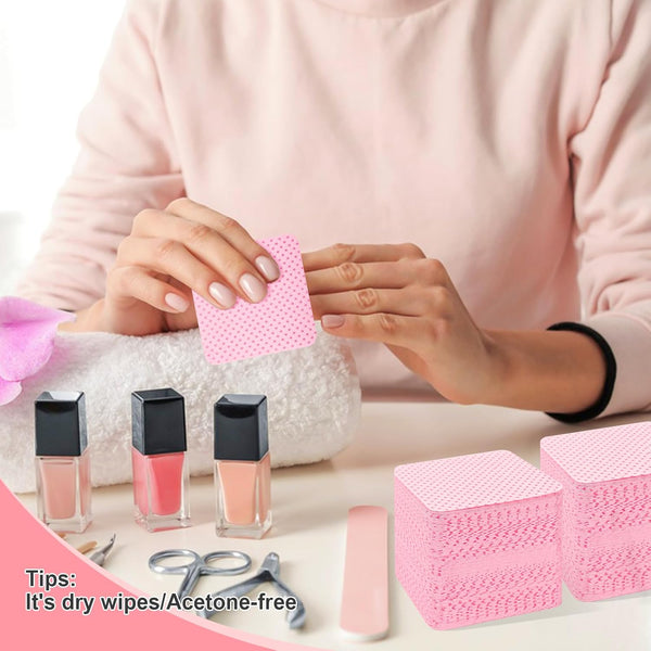 Lint Free Nail Wipes 540PCS Super Absorbent Soft Nail Polish Remover Wipes for Fingernail Eyelash Extension