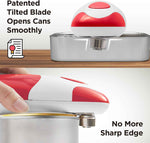 Kitchen Mama Automatic Electric Can Opener with Smooth Edge, Hands-Free, Battery Operated, Red