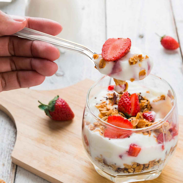 360 Count Clear Plastic Spoons Disposable, BPA-Free, Heat Resistant, Heavy Duty, Premium Spoons for Party Supply