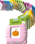 Talking Flash Cards for Toddlers 1 2 3 4 Year Olds, Montessori Language Learning with 224 Words, Pocket Speech Therapy Tools, and Speech Development Educational Playthings for Children