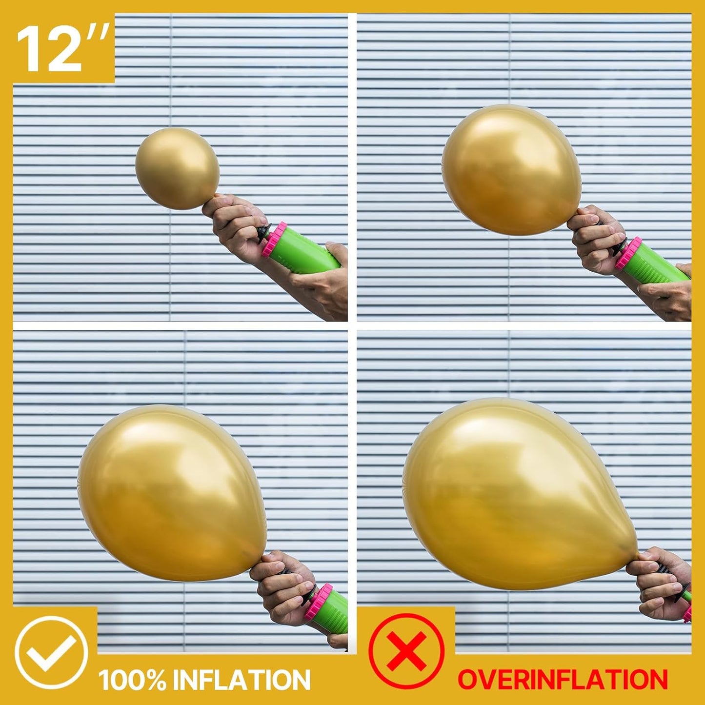 PartyWoo Gold Balloons 140pcs Different Sizes of 18 12 10 5 Inch Gold Balloon Arch Kit Garland for Birthday Wedding Anniversary Baby Shower Graduation Retirement Casino Party Decorations Gold-G101