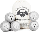 wool dryer balls organic xl 6-pack 100% new zealand wool chemical free softener for 1000+ loads baby safe