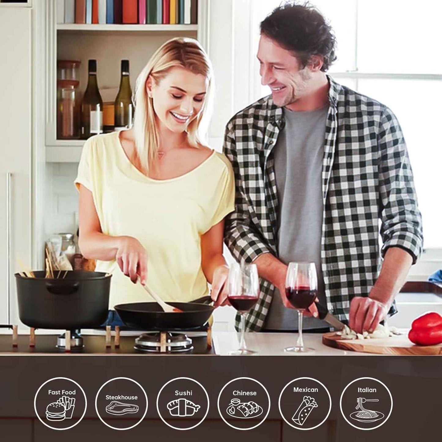 Valentines Day Gifts for Him Her: Steel Food Decision Dice Funny Gifts for Men Women Couple Girlfriend Boyfriend Husband Wife Anniversary Birthday Wedding Fathers Day Christmas Stocking Stuffers