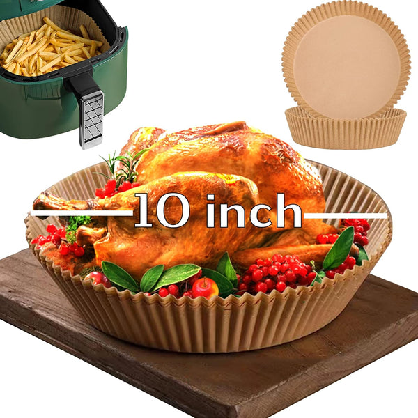 Large Air Fryer Disposable Paper Liners Square 9 Inch, 125 Pcs Parchment paper liner for 5-8QT Air fryer, Oil-proof, Water-proof, Parchment Baking Paper for Baking Roasting Microwave