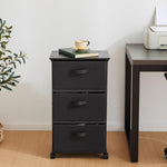 MAX Houser 3-Drawer Dresser Storage Tower for Bedroom, Closet, Office, Black