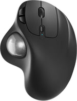 Nulea M501 wireless trackball mouse, rechargeable ergonomic, easy thumb control, precise tracking, 3 device connection, PC, laptop, Mac, Windows compatible