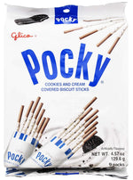 Glico Pocky Strawberry Cream Covered Biscuit Sticks 9 Individual Bags 3.81 oz