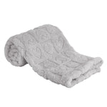 yurhap fleece baby blanket heart checkered ultra soft cozy for girls boys, 30”x40” light pink