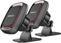 [2 Pack] Magnetic Phone Holder for Car, APPS2Car Dashboard Magnetic Car Phone Holder Mount with Strong VHB Adhesive Mounting, Requires Metal Plate for Use, Compatible with Most Phones(Not for Magsafe)
