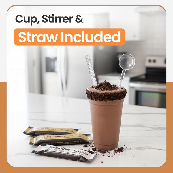 Barebells Protein Bar Variety Pack with Reusable Cup and Straw