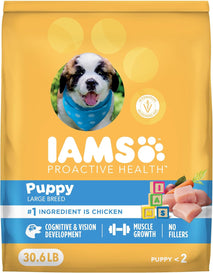 iams proactive health large breed puppy food with real chicken 30.6 lb bag for balanced growth and development