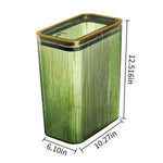 Transparent plastic trash can with 2.6 gallon capacity and press-top lid