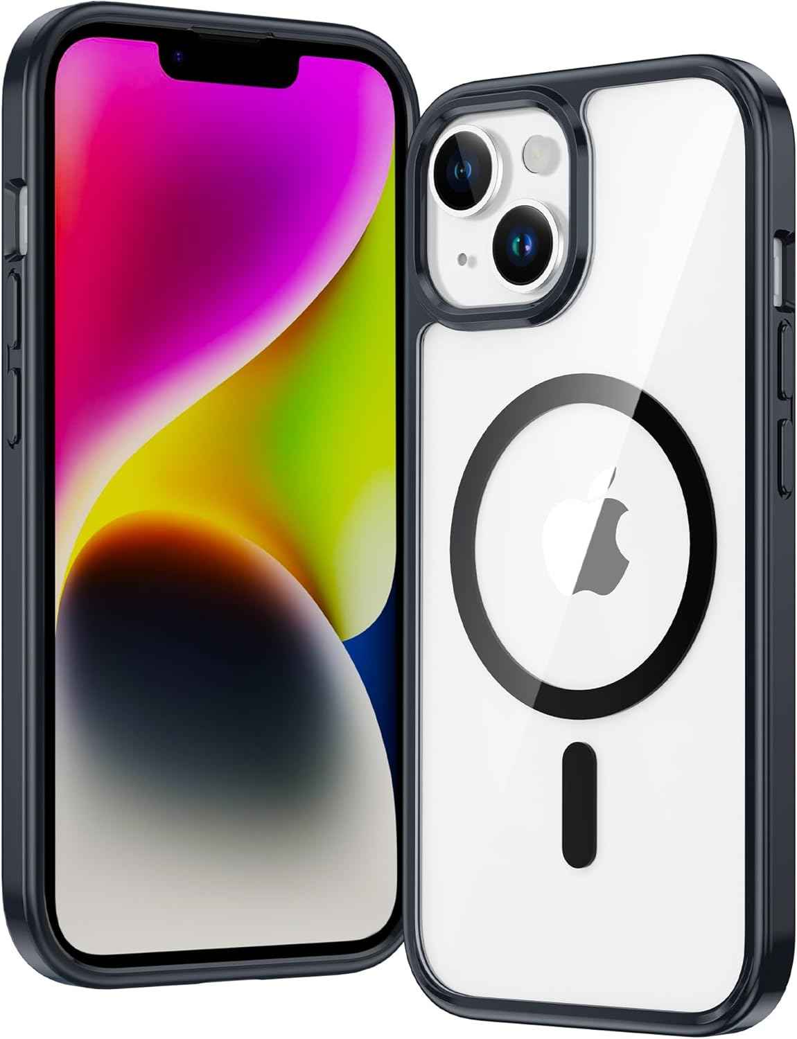 FNTCASE for iPhone 17 Pro Case, Compatible with Magsafe, Clear Transparent Magnetic Shockproof Protective Rugged Phone Cover with Screen Protector - 6.3 inch (A-Clear)