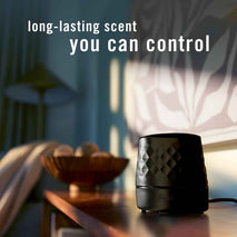 Febreze Plug Scent Booster in Black, Continuous Scent Device Oil Diffuser, Compatible with Febreze Air Freshener Plug in Refills